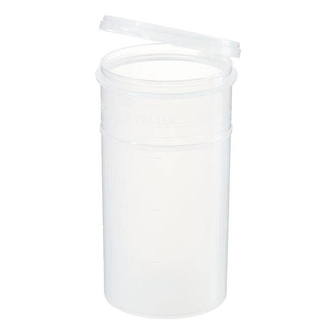 120 mL clear polypropylene sample vial with flip top lid