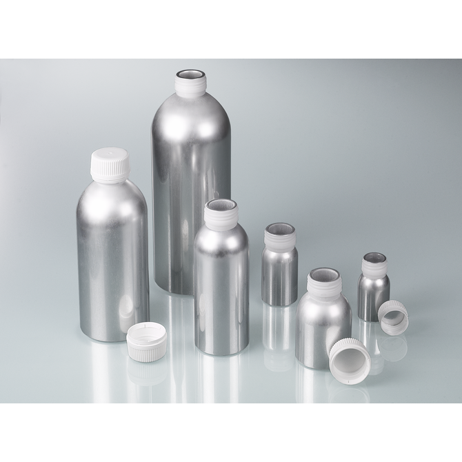 Bürkle UN approved aluminum bottles 38 mL to 5.6 L
