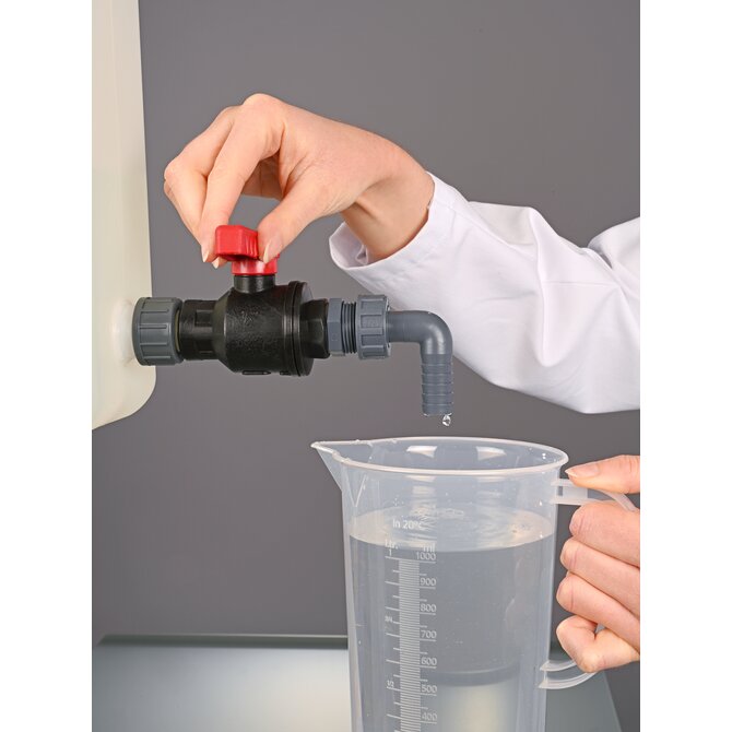 Burkle PP StopCock ball valve for industrial and laboratory containers