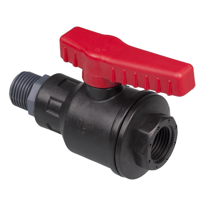 Burkle PP barrel ball valve G 1/2 inch external thread