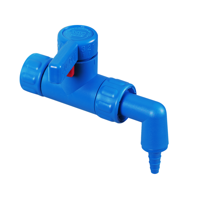 Burkle StopCock angled liquid dispensing tap with G 3/4 inch connection