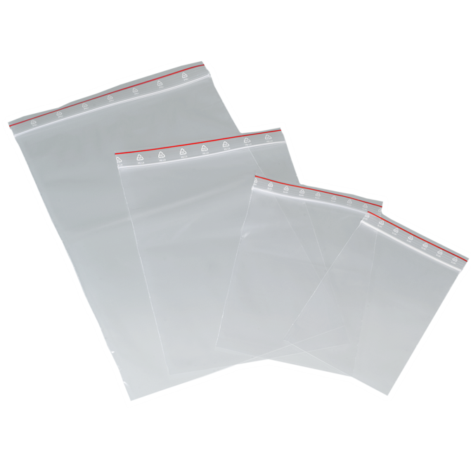 Bürkle LDPE Packaging & Sample Bags with Push-Lock Closure – Pack of 100