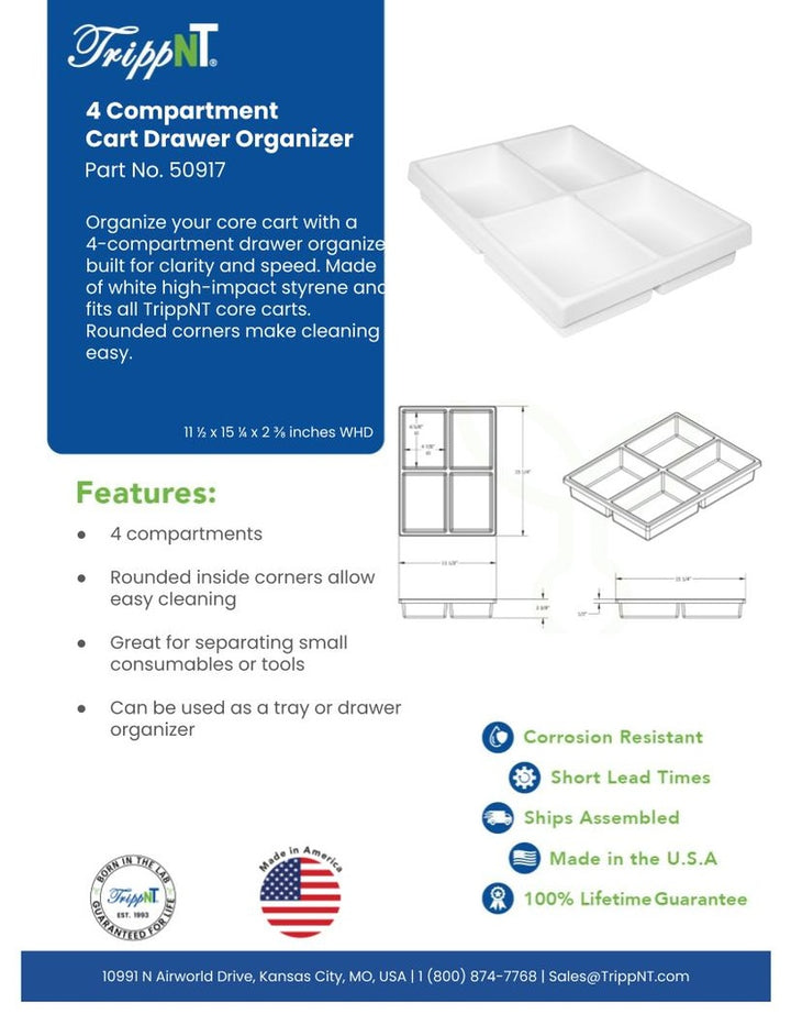 Cart Compartment Drawer Organizers