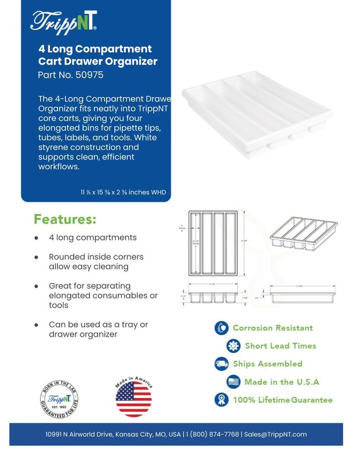 Cart Compartment Drawer Organizers