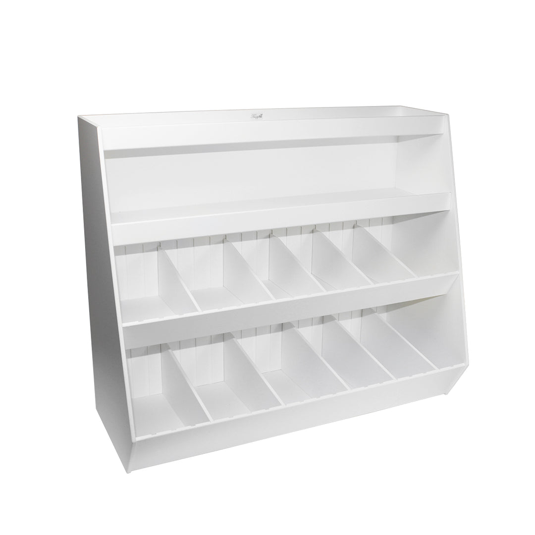 Lab Storage Shelves with Bins