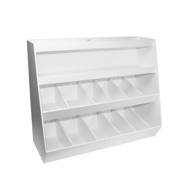 Lab Storage Shelves with Bins