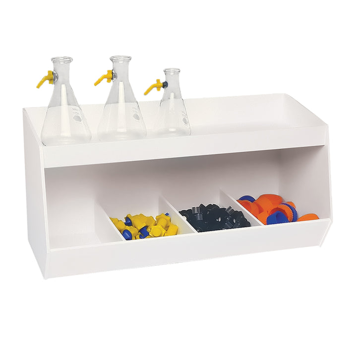 Lab Storage Shelves with Bins