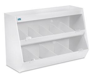 Lab Storage Shelves with Bins