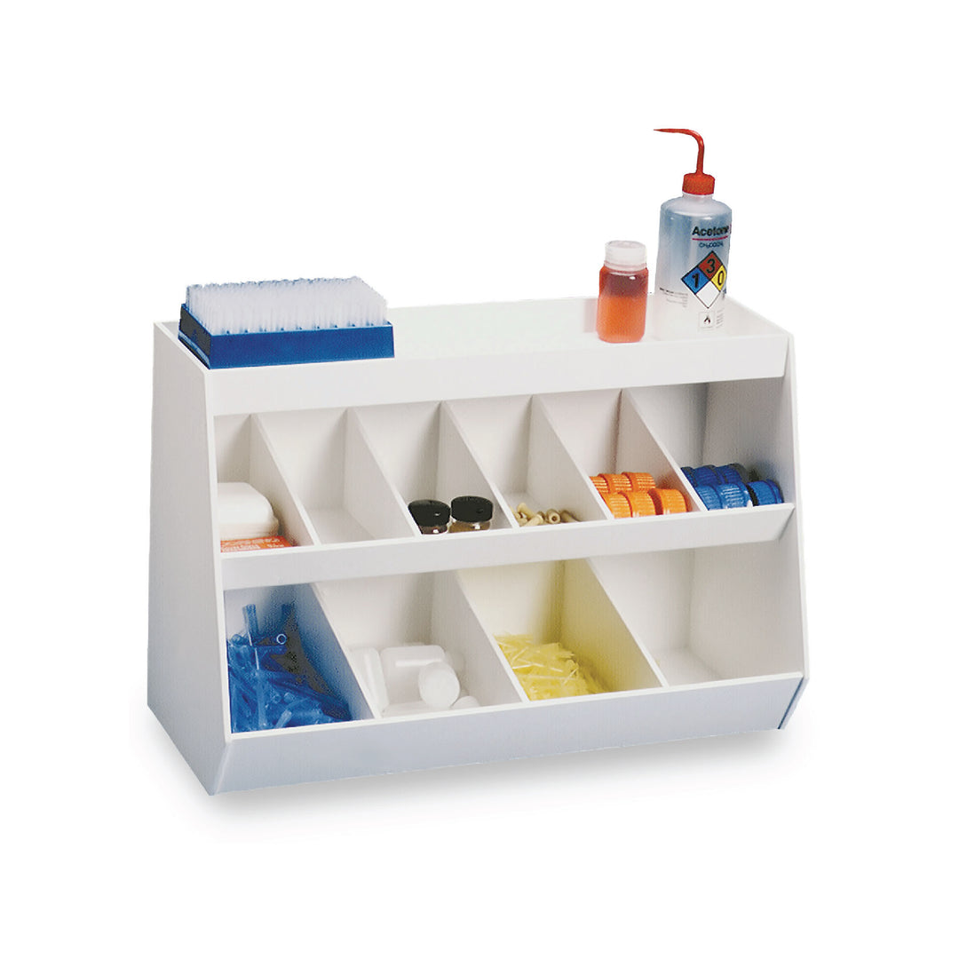 Lab Storage Shelves with Bins