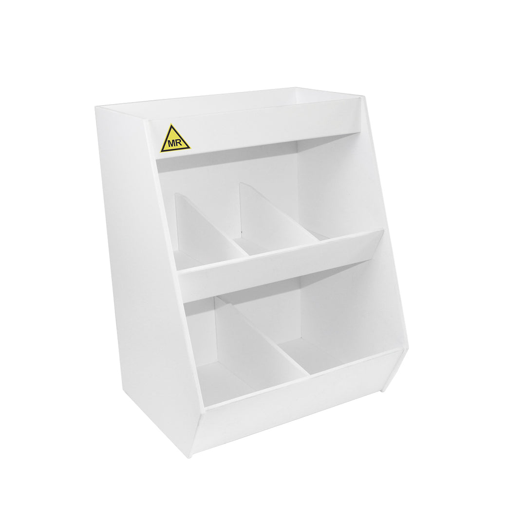 Lab Storage Shelves with Bins