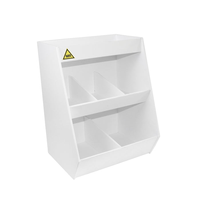 Lab Storage Shelves with Bins