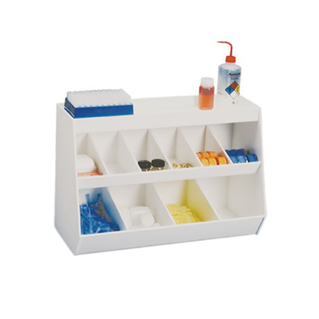 Lab Storage Shelves with Bins
