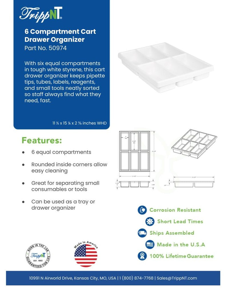Cart Compartment Drawer Organizers
