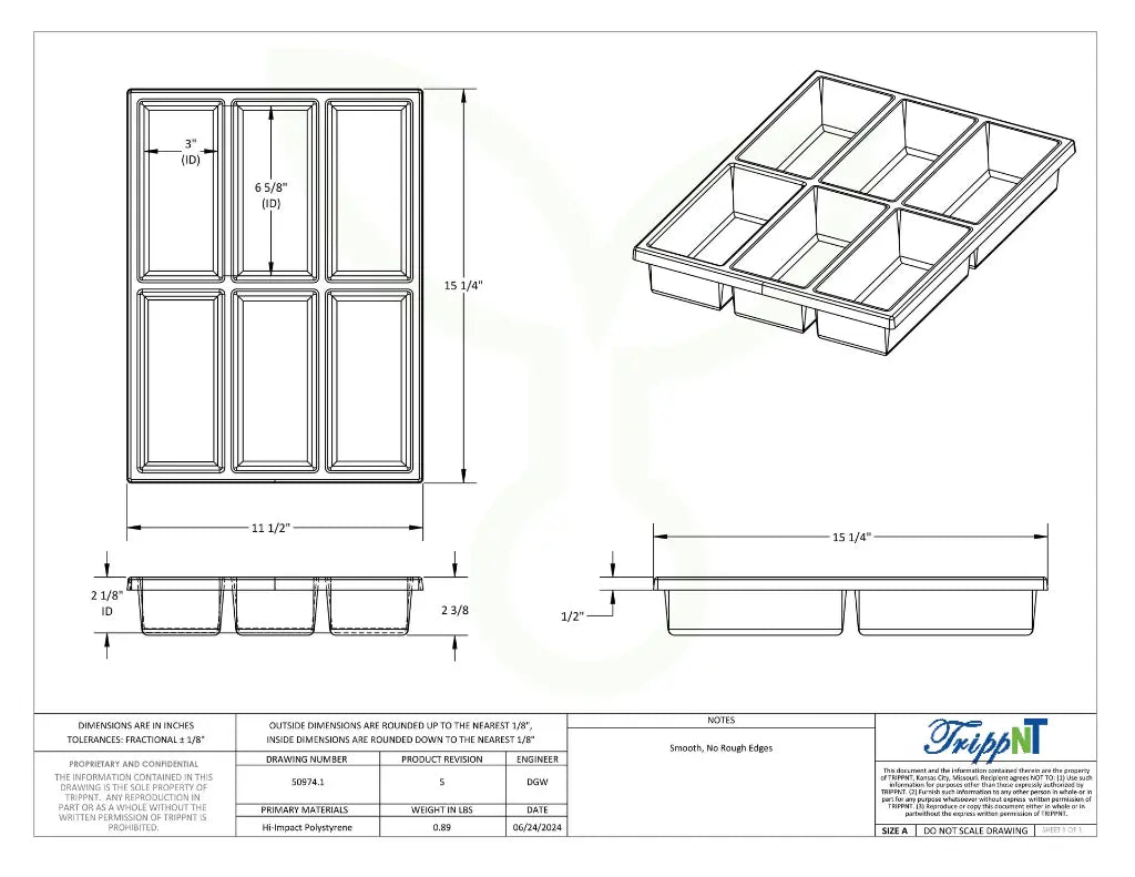 Cart Compartment Drawer Organizers