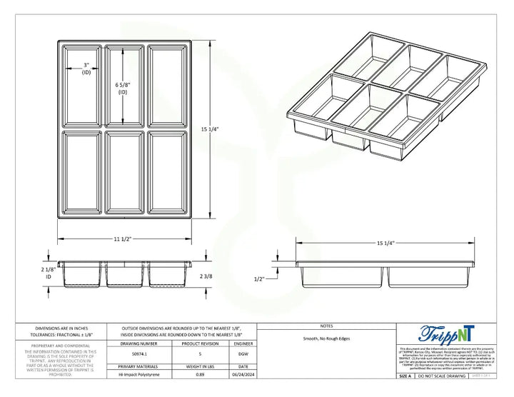 Cart Compartment Drawer Organizers