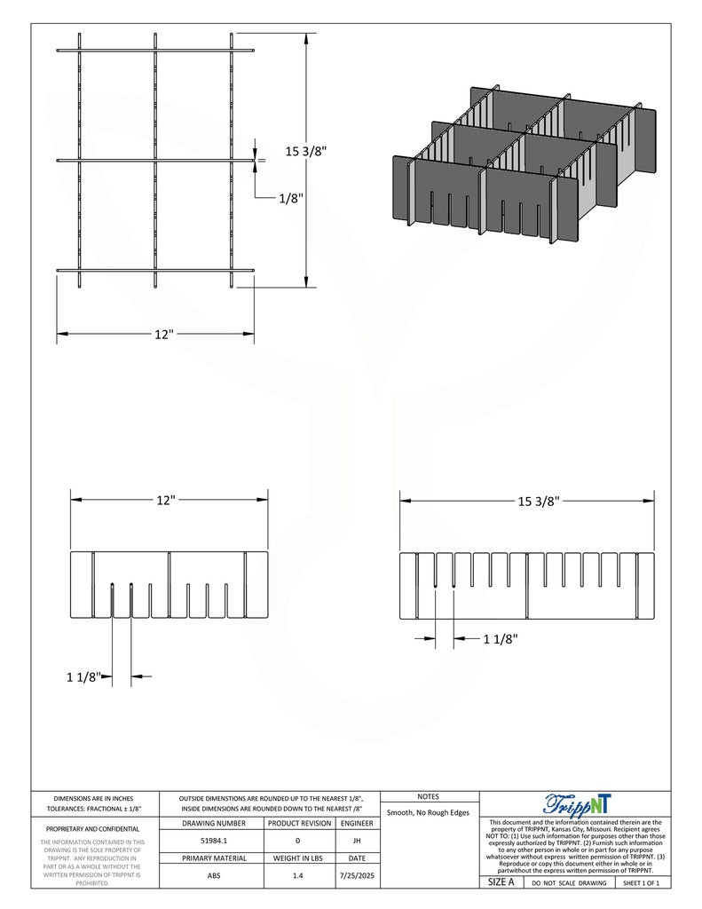 Adjustable Drawer Dividers