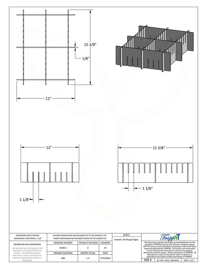 Adjustable Drawer Dividers