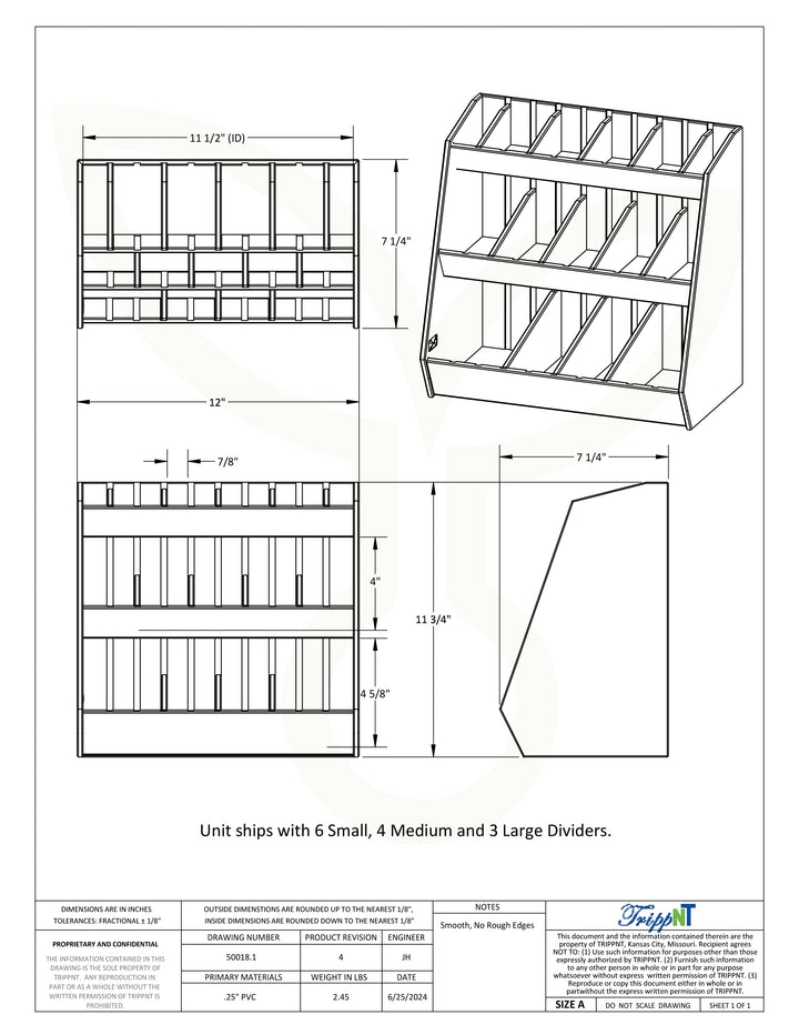 Lab Storage Shelves with Bins