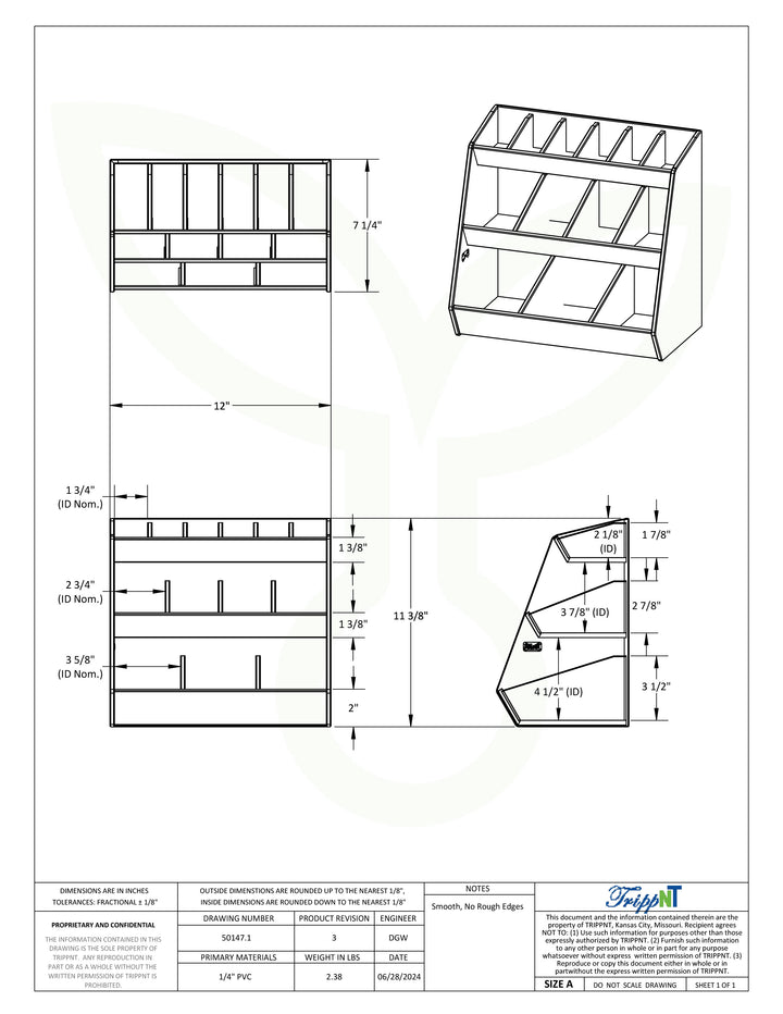 Lab Storage Shelves with Bins