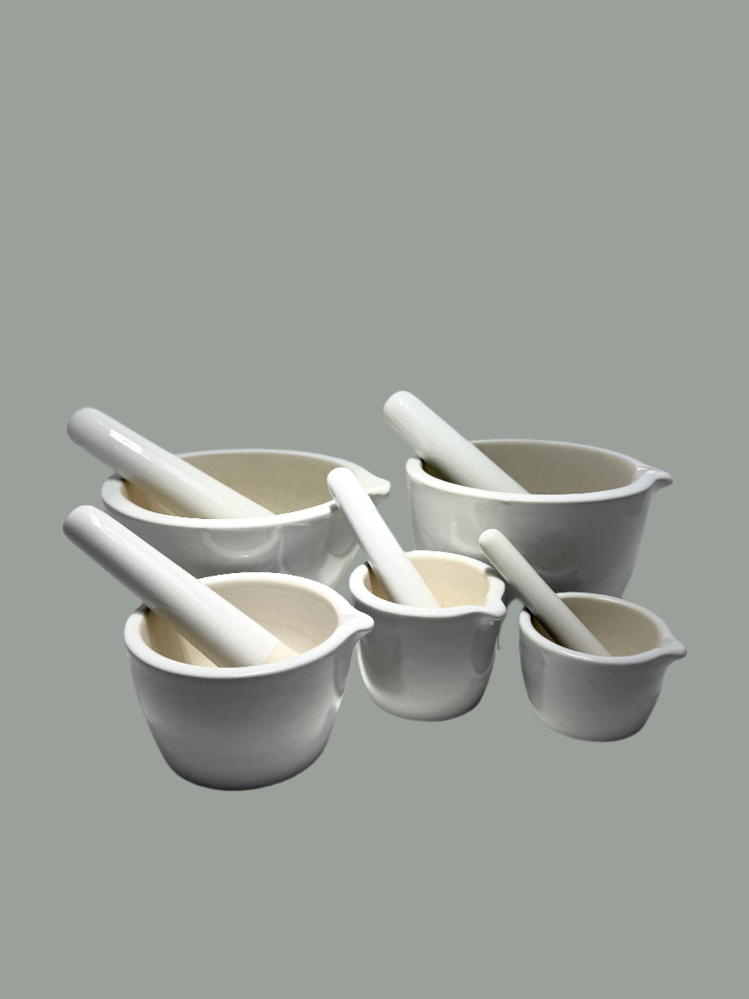Porcelain Mortar & Pestle Lab/Grade Set