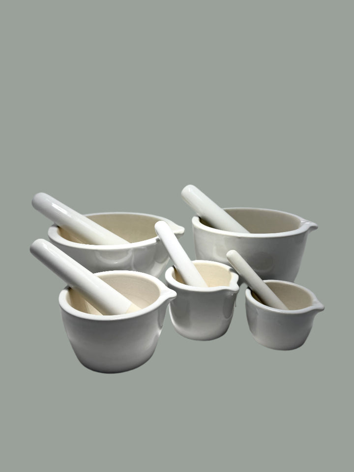Porcelain Mortar & Pestle Lab/Grade Set
