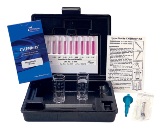 Chlorine (hypochlorite) CHEMets® Visual Test Kits