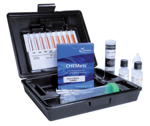 Iron In Brine CHEMets® Visual Test Kit - 0-100 & 100-1000 mg/L