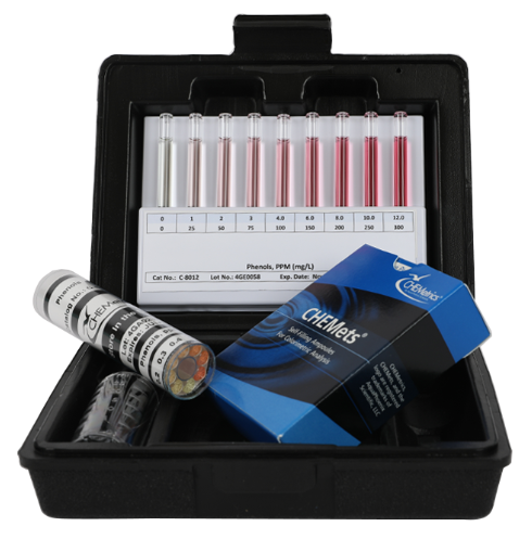 Phenol Kit Phenol CHEMets® Visual Test Kit - 0-1 & 0-12 ppm – Cambridge ...