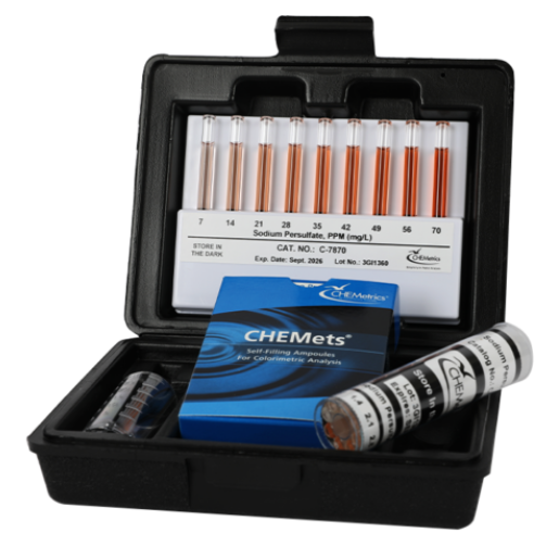 Persulfate CHEMets® Visual Test Kit - 0-5.6 & 7-70 ppm as Na₂S₂O₈