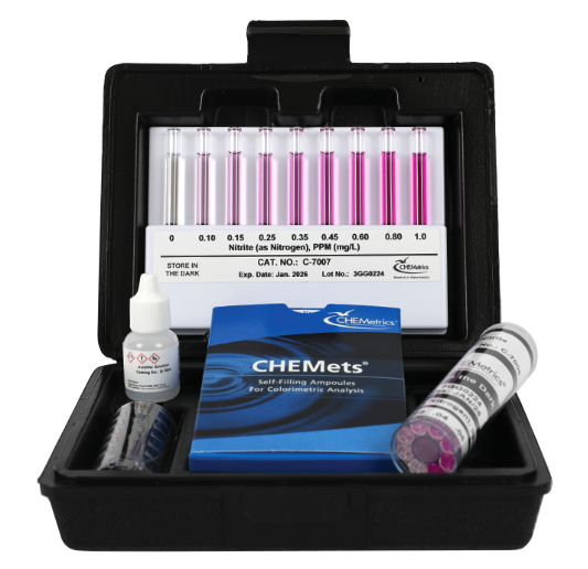 Nitrite CHEMets® Visual Test Kit - Azo Dye Formation (NED) 0-0.1 & 0-1 ppm as N