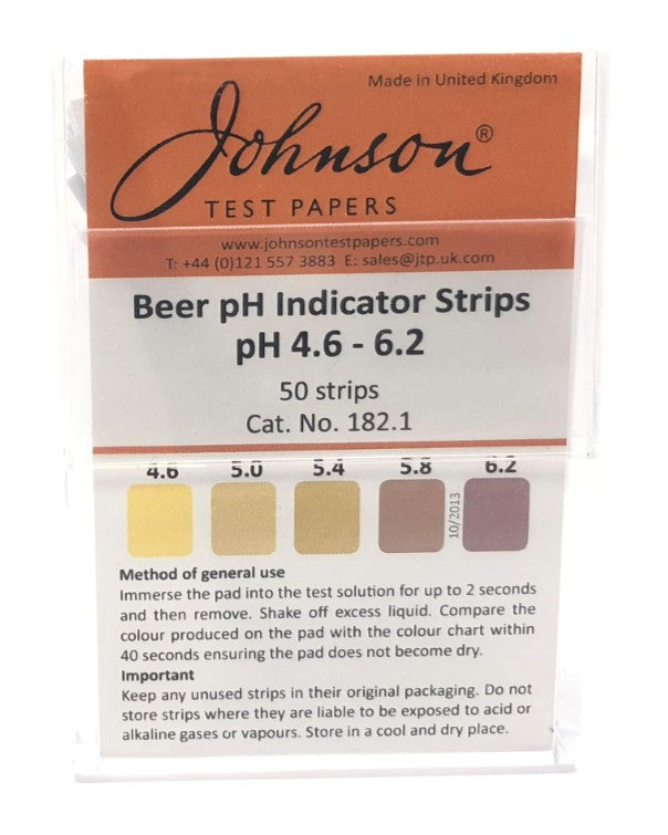 Beer pH Indicator Strips - 4.6 - 6.2 pH