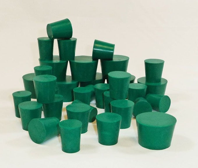 Solid Neoprene Stoppers - Green