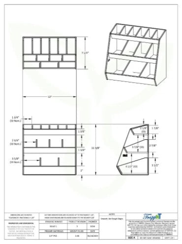 Lab Storage Bin with 3 Shelves