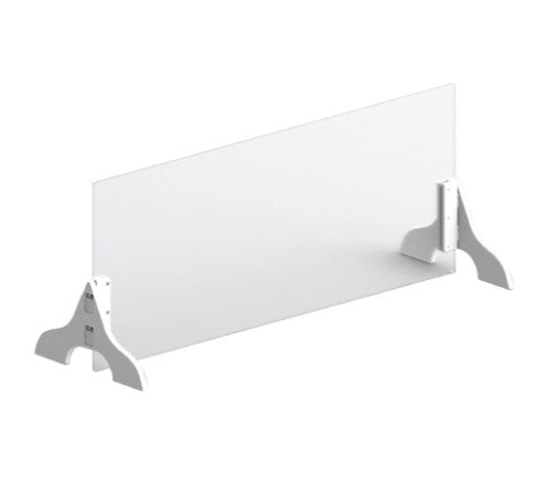 TrippNT free standing biohazard shield with clear acrylic panel and HDPE base for lab bench protection