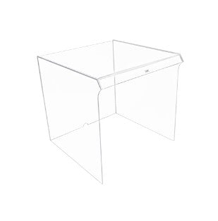 TrippNT free-standing acrylic bench barrier draft shield with HDPE base