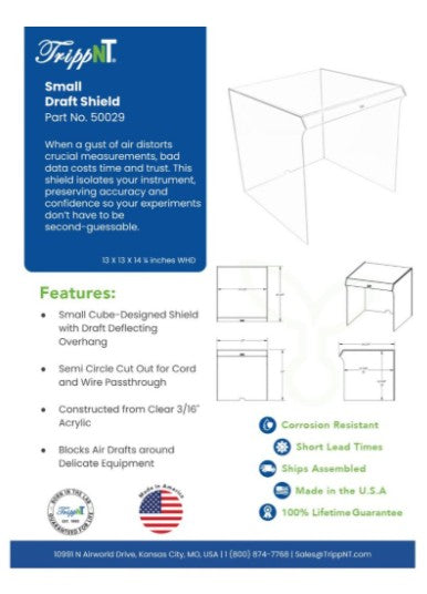 TrippNT Draft Shield | Acrylic Bench Barrier for Labs & Pharmacies
