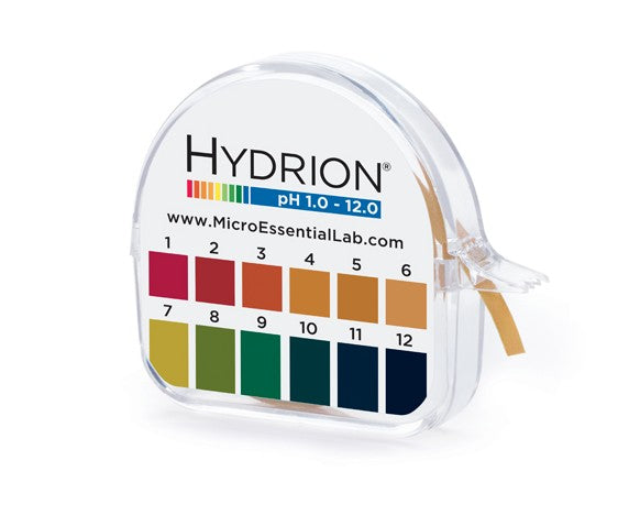 Hydrion Insta-Chek pH paper dispenser roll 1 to 12 range 15 ft