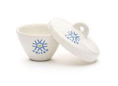 Low Form Porcelain Crucible with Lid
