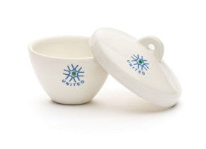 Low Form Porcelain Crucible with Lid