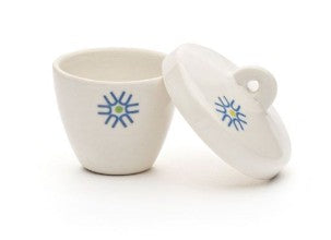 Porcelain High Form Crucible with Lid