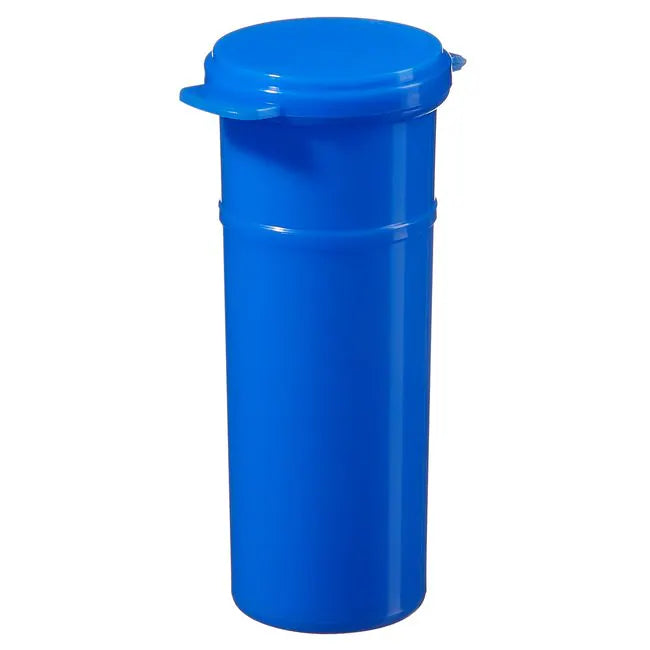 80 mL royal blue polypropylene sample vial with skirt top closure