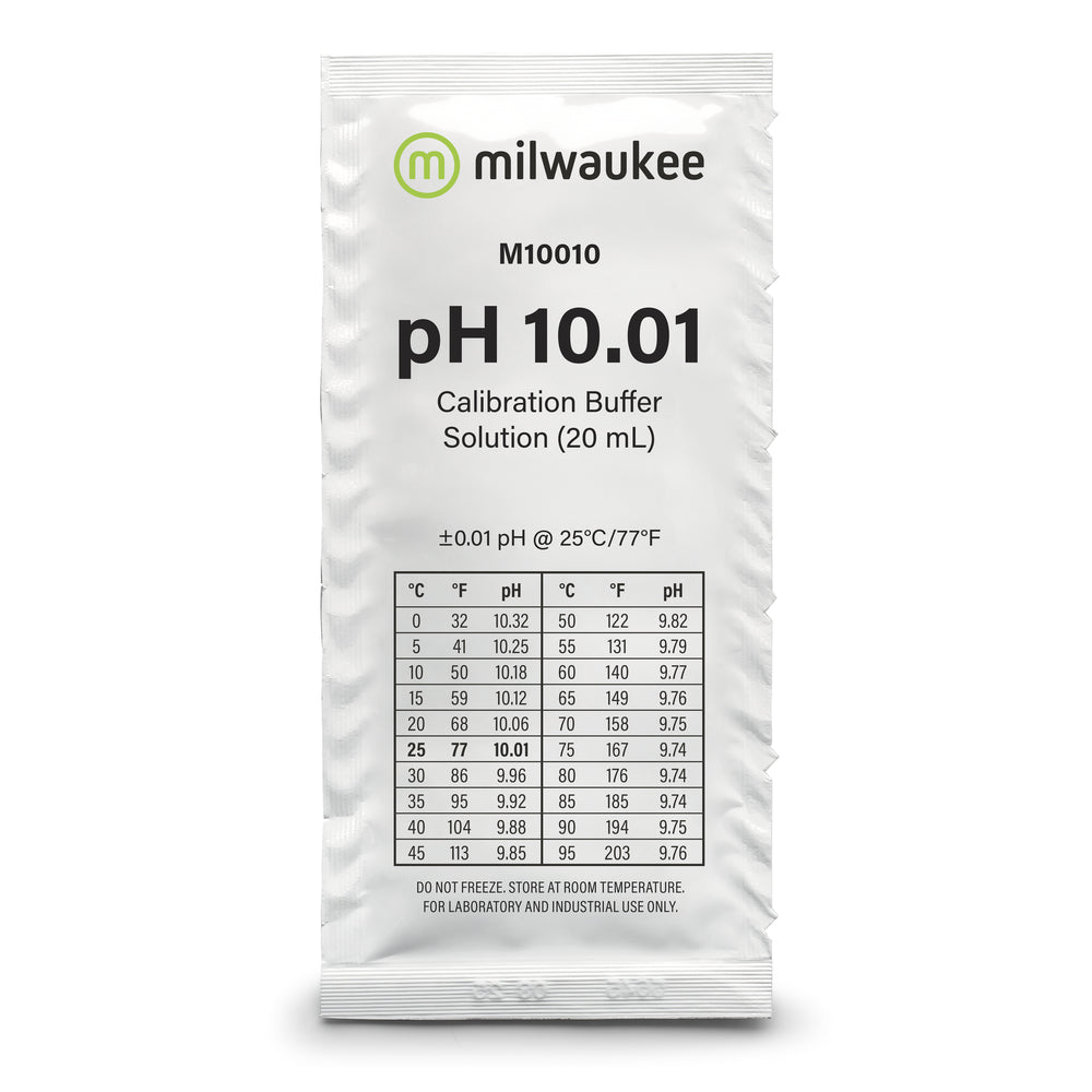 Milwaukee M10010B pH 10.01 Calibration Solution Sachets (25)