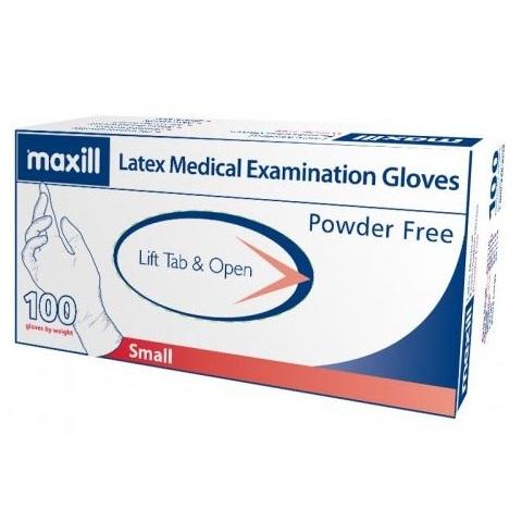 Box of 100 Small Powder Free Latex Gloves