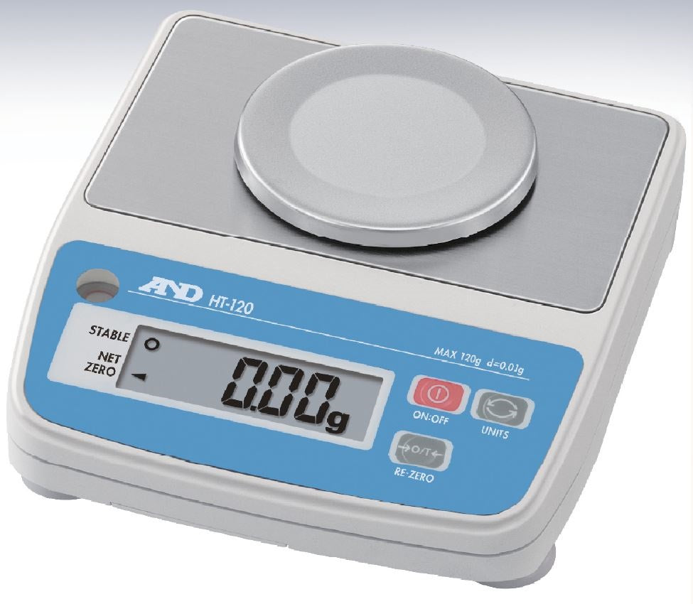 A&D HT-120 - 120 g x 0.01g Compact Scale with Carrying Case