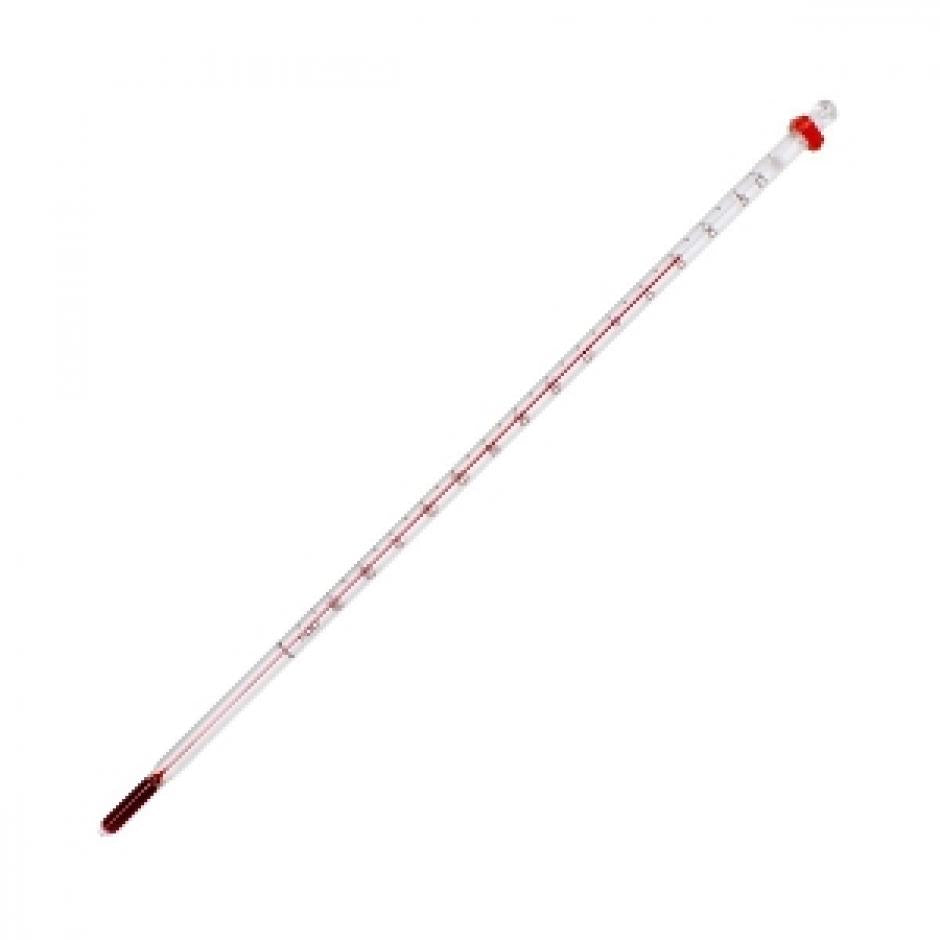 Total Immersion Glass Thermometer  - Red Spirit  Filled