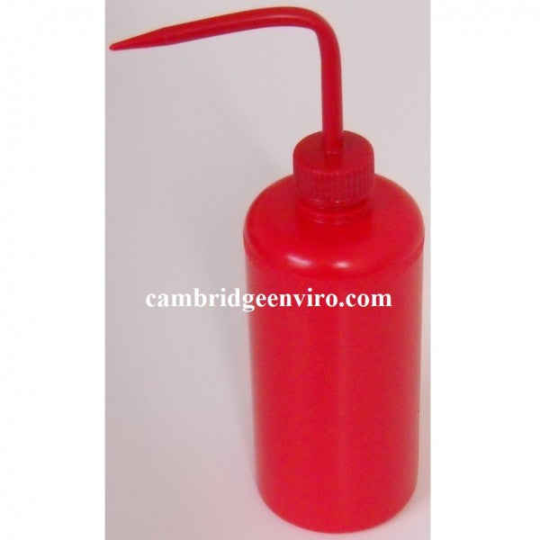 500ml Red LDPE Narrow Mouth Wash Bottle