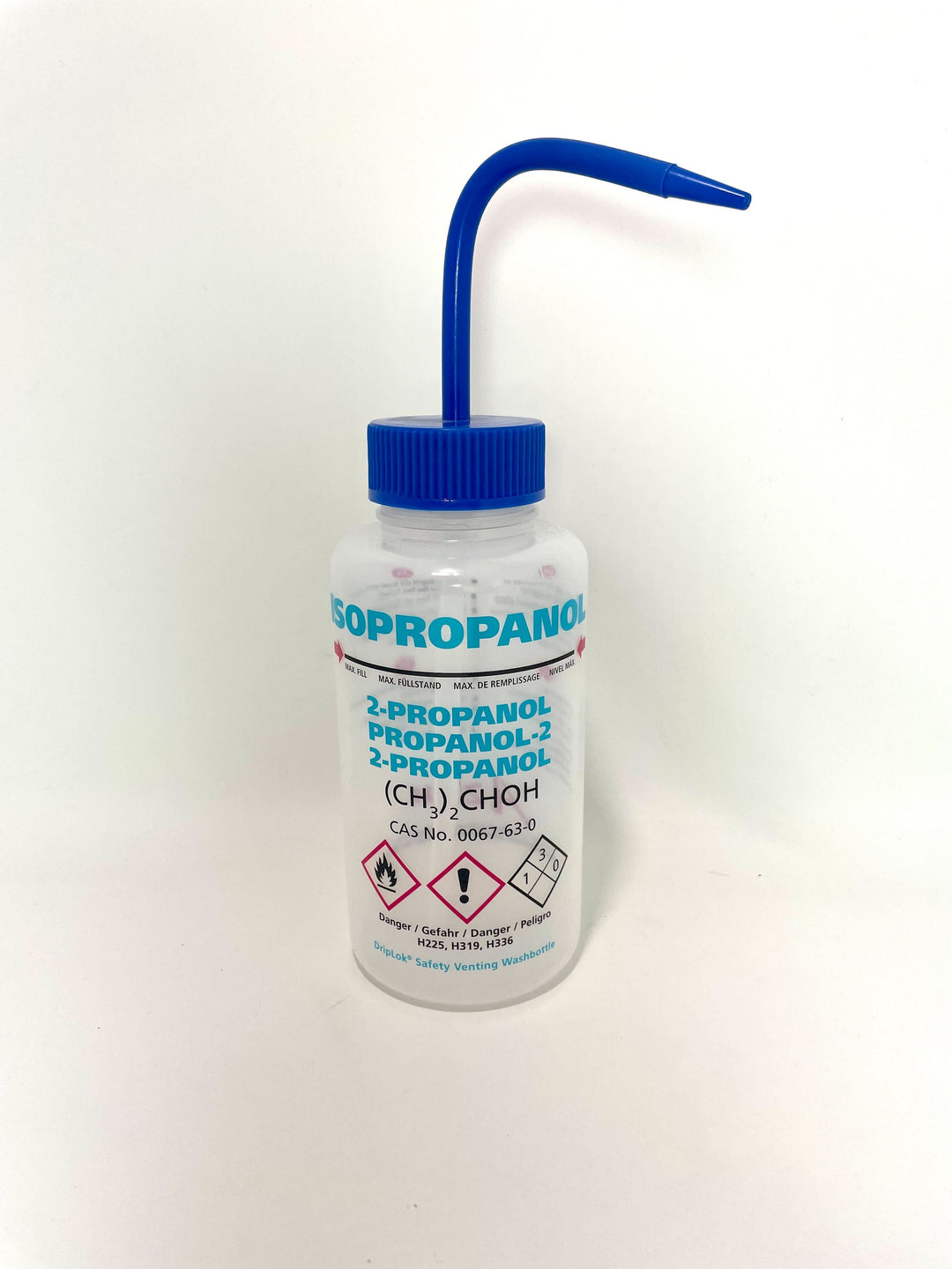 500ml LDPE GHS Multi-lingual Safety Labelled Wash Bottle
