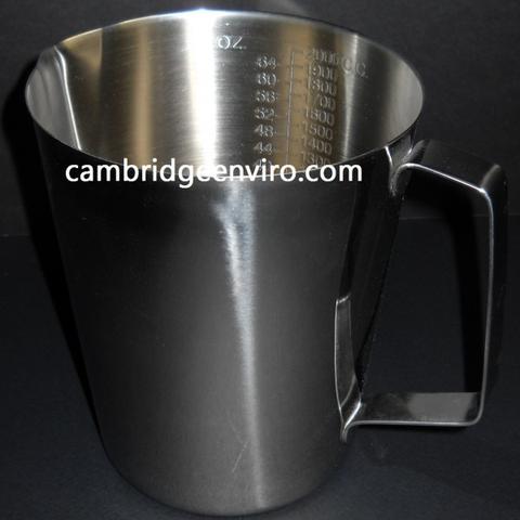Graduated Stainless Steel Pouring Beakers with Handles
