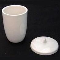 Porcelain High Form Crucible with Lid