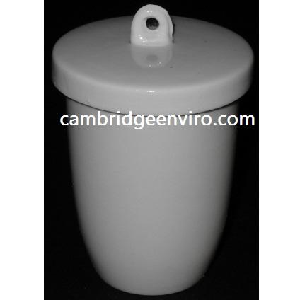 Porcelain High Form Crucible with Lid